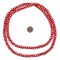 TheBeadChest Red Rondelle Venetian-Style Skunk Beads 8mm, 36 Inch Strand Disk Glass Large Hole